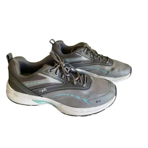 RYKA Sky Walk 2 Walking Shoe Sconce Grey 8.5 W  Turquoise Womens Sneakers VGUC - Picture 1 of 14
